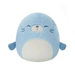 Squishmallows Harvey The Walrus 12" Blue Fuzzamallows Plush Kellytoy Brand New